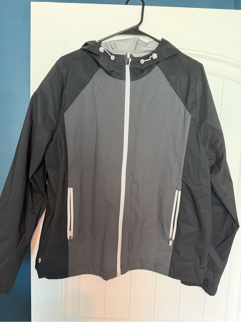 adidas Gray and Black Women's Lightweight Rain Jacket